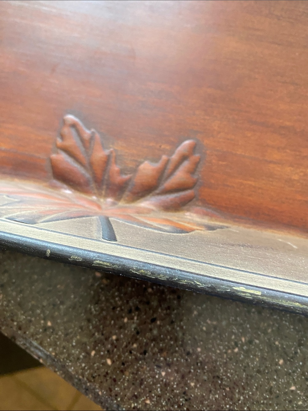 Decorative Wooden Serving Tray - Brown - Picture 11 of 11